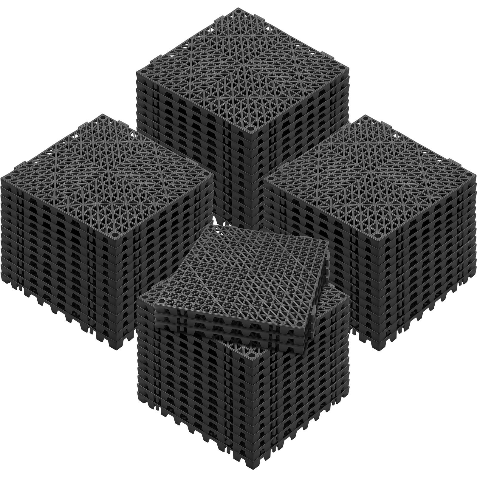 interlocking tile 55pcs black drainage tiles 12 x 12 splicing soft pvc interlocking drainage floor tiles non slip drainage holes for restroom bathroom kitchen pool wet areas.jpg