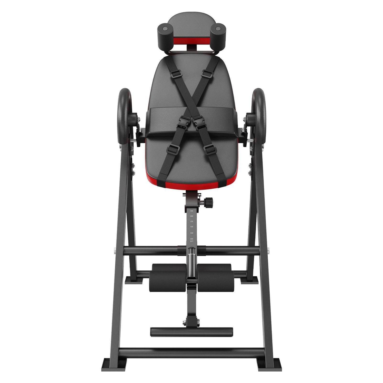 inversion table 300 lbs capacity heavy duty inversion table decompression back stretcher machine strength training equipment with headrest ankle lock adjustable protective belt redblack.jpg