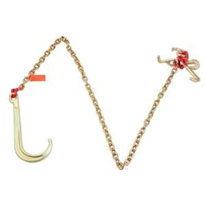 j hook chain 516 x 6 g80 15 long shank j hook tow chain with rtj cluster hook grab hook 5400 lbs safe working load heavy duty transport truck chain for wrecker recovery trailer towing 5.jpg