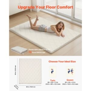 japanese tatami mat queen size foldable japanese tatami mattress futon mattress with storage bag fastener 9 layer floor mat for dormitory meditation yoga 80 x 60 x 25 in white 1.jpg