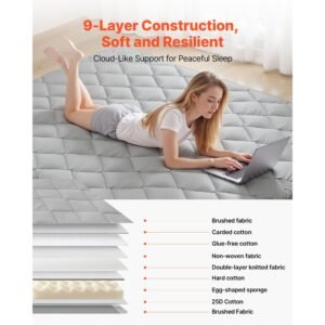 japanese tatami mat queen size foldable japanese tatami mattress futon mattress with storage bag fastener 9 layer floor mat for sleeping dormitory meditation yoga 80 x 60 x 35 in gray 2.jpg