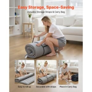japanese tatami mat queen size foldable japanese tatami mattress futon mattress with storage bag fastener 9 layer floor mat for sleeping dormitory meditation yoga 80 x 60 x 35 in gray 5.jpg