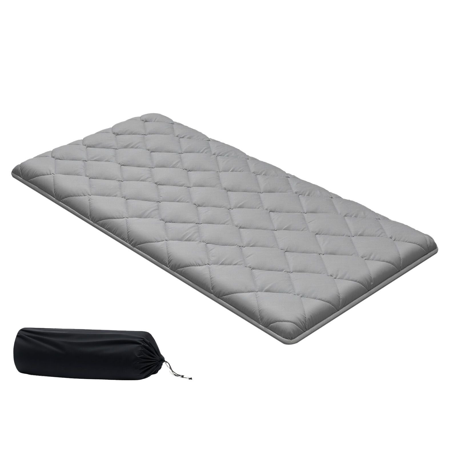 japanese tatami mat twin size foldable japanese tatami mattress futon mattress with storage bag fastener 9 layer floor mat for sleeping dormitory meditation yoga 80 x 39 x 35 in gray.jpg