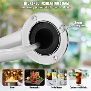 kegerator tower kit dual taps beer conversion kit stainless steel keg beer tower dispenser with dual gauge cga320 regulator d system keg coupler self closing spring for party bar home 2.jpg
