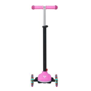 kick scooter for kids ages 3 3 wheel toddler scooter with light up wheels adjustable height handlebar wide anti slip deck lightweight aluminum frame for boys girls up to 165 lbs pink.jpg