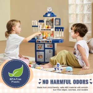 kids kitchen playset toddler kitchen with cooking stove with steam sounds and lights play kitchen set with 48 pcs cooking accessory set for toddlers preschoolers children ages 3 5 blue 3.jpg
