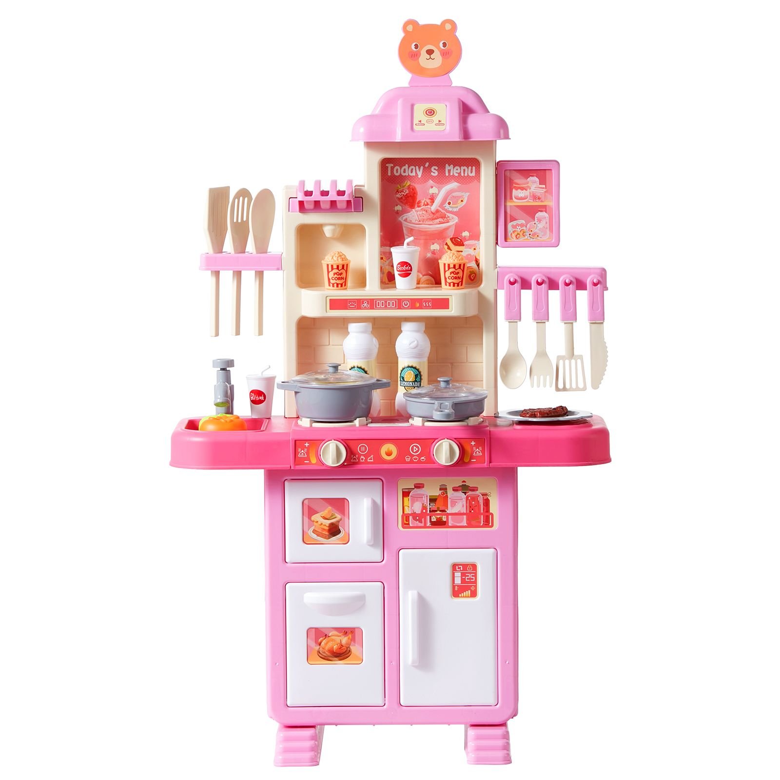 kids kitchen playset toddler kitchen with cooking stove with steam sounds and lights play kitchen set with 48 pcs cooking accessory set for toddlers preschoolers children ages 3 5 pink.jpg