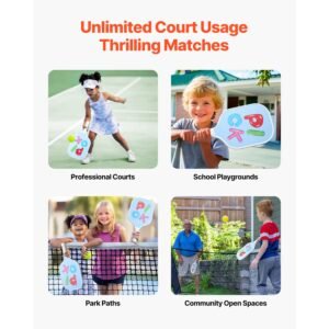 kids pickleball paddle lightweight youth pickleball paddle with small grip and cute pattern fiberglass pickle ball racket honeycomb core child size for kids youth boys girls 2.jpg