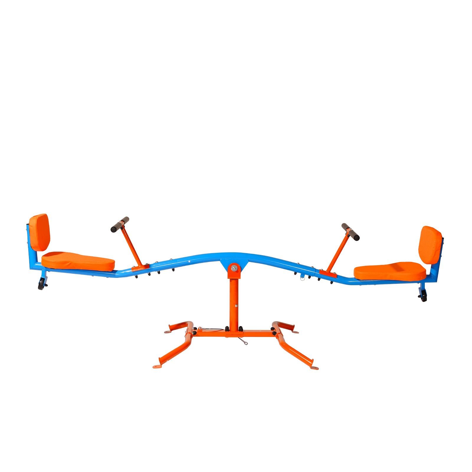 kids seesaw, 300 lbs load capacity, sit and spin teeter totter with easy grip handles, kids outdoor playground equipment, outside toys, swiveling 360 degrees rotating for children aged 3+