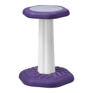Kids Wobble Chair, Active Chair with Sponge Cushion, Wobble Stool Improves Focus, Posture and Calm Children, Ideal for Schools and Home, Age 7-14, Purple