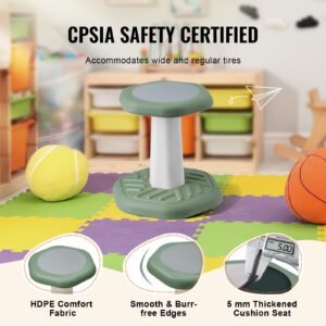 kids wobble chair active chair with sponge cushion wobble stool improves focus posture and calm children ideal for schools and preschools age 3 7 green 3.jpg