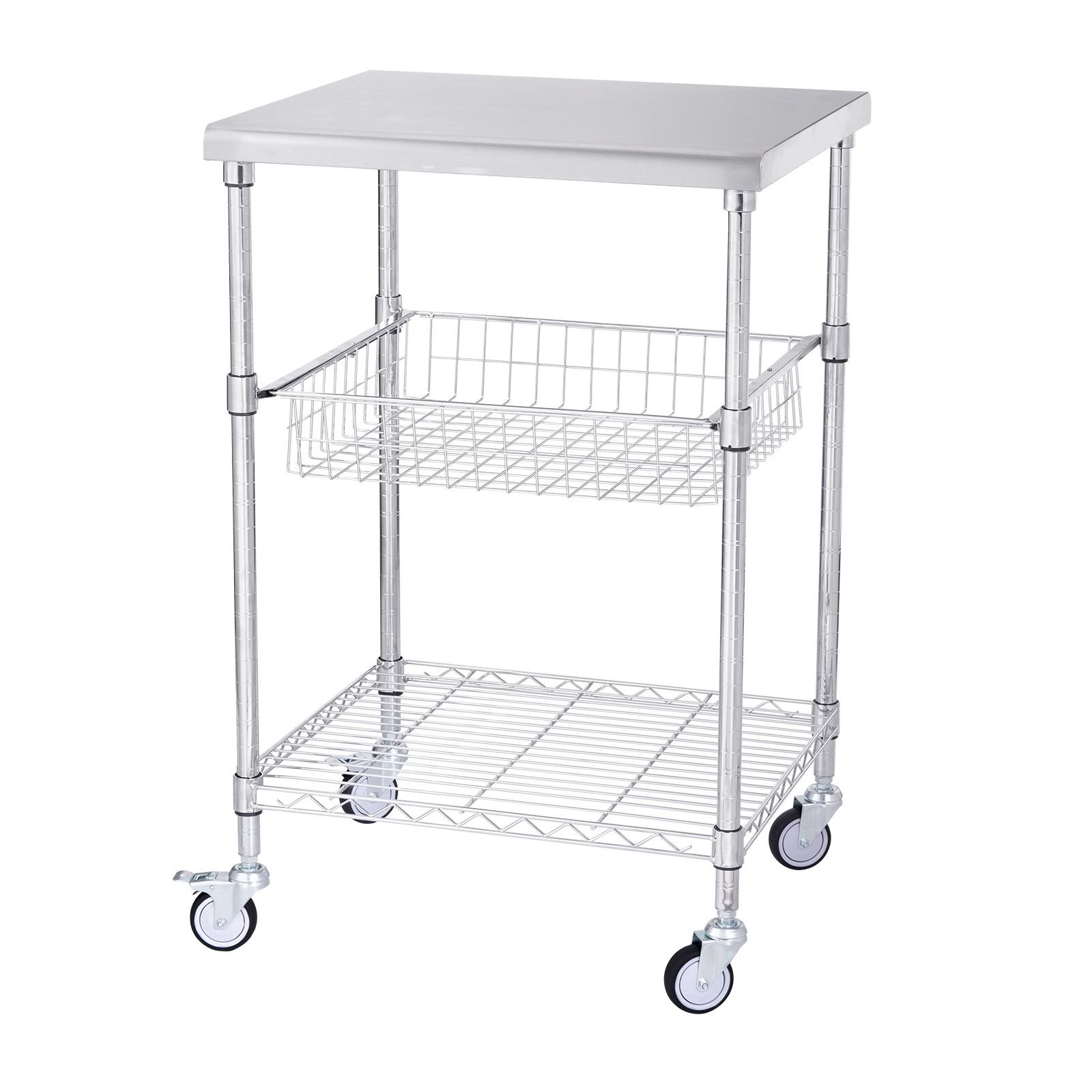 kitchen utility cart 3 tiers wire rolling cart with 470lbs capacity steel service cart on wheels metal storage trolley with 76mm basket curved handle pp liner 6 hooks for indoor and outdoor.jpg