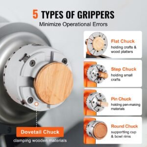 kp965 lathe chuck 4 jaw 375 diameter metal lathe chuck turning machine accessories with 5 sets of jaws self centering tool for precision machining grinding machines milling machines 2.jpg