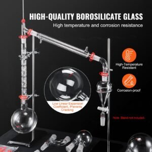 lab distillation kit 33 boro lab glassware distillation kit with 24 40 joint 1000ml essential oil distillation apparatus kit 29 pcs set of glassware equipment 2.jpg