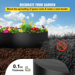 landscape edging 10 inch depth 40 ft total length recycled hdpe coiled terrace board flexible bender border for landscaping lawn garden yard against invading weeds black 2.jpg