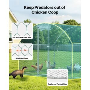 large metal chicken coop 98 x 197 x 66 ft walk in chicken runs with waterproof cover dome roof hen house enclosure with lock outdoor duck rabbit cage poultry pen for backyard farm yard 3.jpg