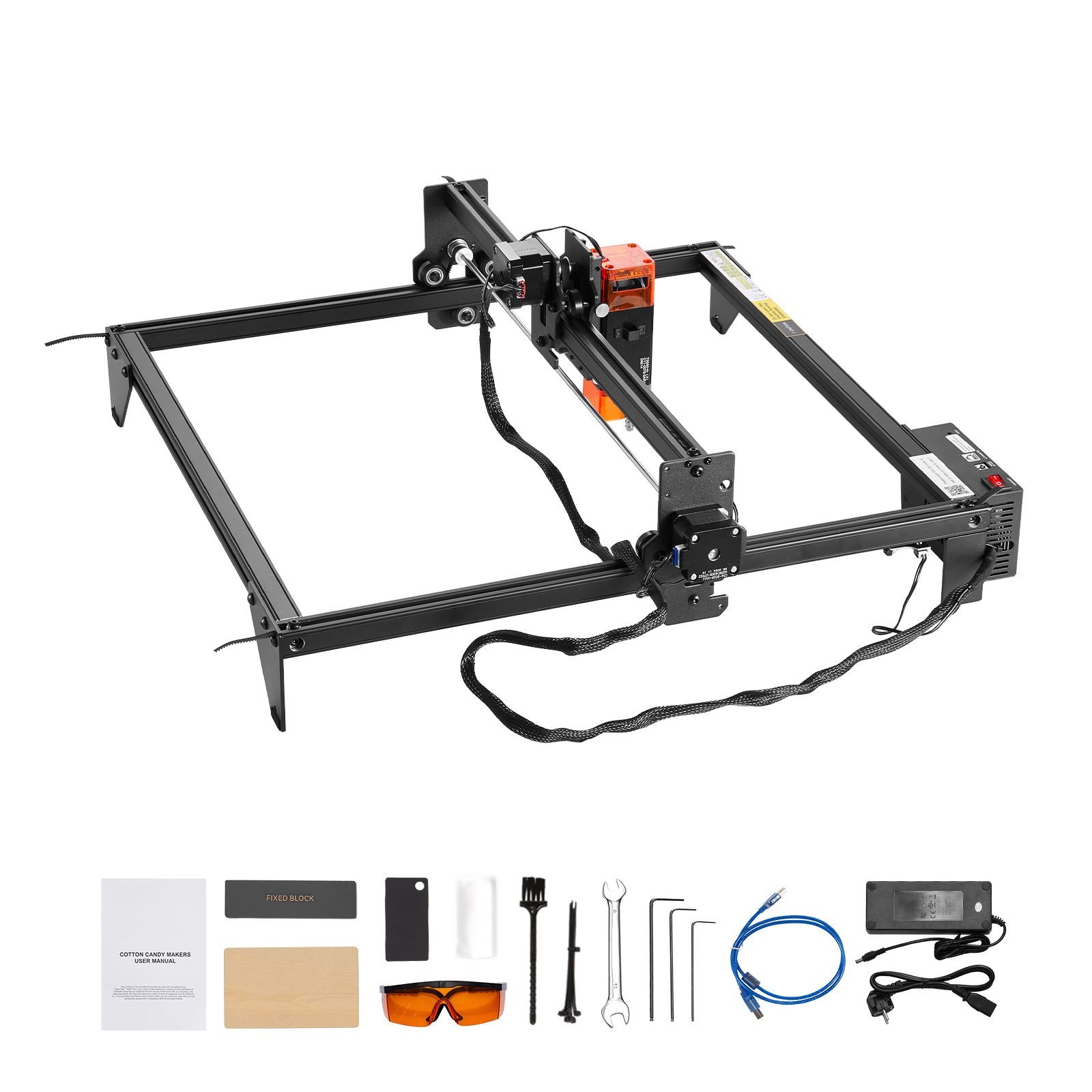 laser engraver 5w output laser engraving cutter machine 149 x 157 in38 x 40 cm working area 10000 mmmin movement speed compressed spot with eye protection for wood certain metal.jpg