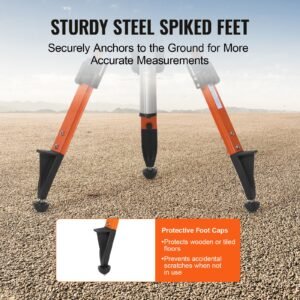 laser level tripod stand 58 11 thread mount 2716 6771 inch height adjustment heavy duty survey tripod with level bubble diffusion limiter liftable non skid feet for construction 3.jpg