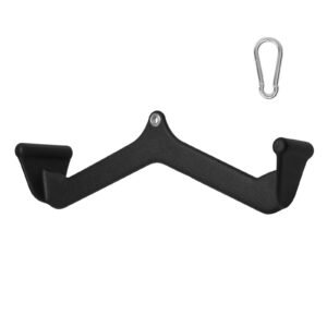 lat pulldown attachment cable machine rowing v bar attachment tricep pull down bar back strength training rubber coated handle grip bicep curl tricep lat pulldown bar for home gym fitness 25.jpg