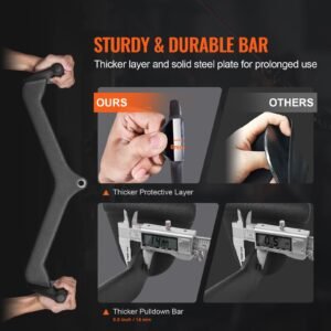 lat pulldown attachment cable machine rowing v bar attachment tricep pull down bar back strength training rubber coated handle grip bicep curl tricep lat pulldown bar for home gym fitness 26.jpg