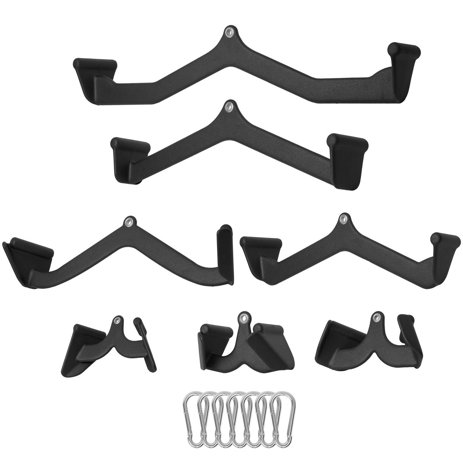 lat pulldown attachments cable machine rowing t bar v bar 7 set tricep pull down bar back strength training rubber coated handle grip bicep curl tricep lat pulldown bar for home gym fitness.jpg