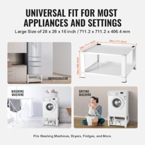 laundry pedestal with storage shelf 28lx28 wx16 h washer and dryer base stand platform universal fit 660lbs capacity heavy duty steel multi functional base for washing machine 3.jpg