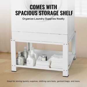 laundry pedestal with storage shelf 28lx28 wx16 h washer and dryer base stand platform universal fit 660lbs capacity heavy duty steel multi functional base for washing machine 5.jpg