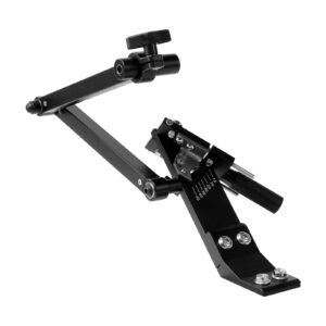 lawn mower blade sharpener, 15° 45° adjustable lawnmower blade sharpening tool with 4 adapter pins, ball bearing design & 25mm enlarged handle, compatible with most angle grinders