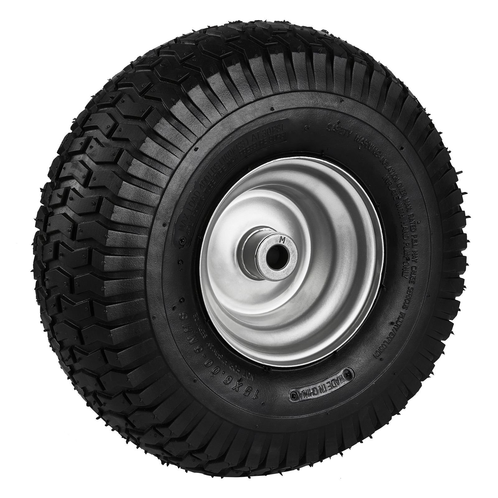 lawn mower tires 15x6 6 lawn tractor tires 2 pack tire and wheel assemblies turf pneumatic tires with 3 centered hub and 34 bushing size 16 pcs adapters for riding mowers lawn tractors.jpg