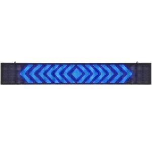 LED Message Board, P10 Full Color Scrolling Display, Customizable Text and Animation via WIFI or USB, Ideal for Retail, Parties, and Bars, 52"x8"
