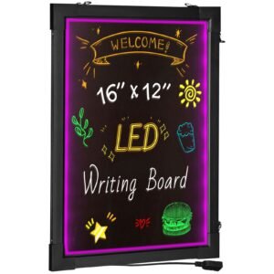 led message writing board 16x12 illuminated erasable lighted chalkboard neon effect menu sign board drawing board with 8 fluorescent chalk markers and remote control for home wedding shop 4.jpg