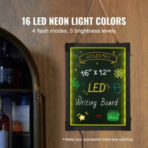 led message writing board 16x12 illuminated erasable lighted chalkboard neon effect menu sign board drawing board with 8 fluorescent chalk markers and remote control for home wedding shop 5.jpg