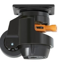 Leveling Casters, Set of 4, 2200 lbs Total Load Capacity, 2.5 inches, Heavy Duty with Upgraded Handle Design, 360 Degree Swivel Caster Wheels, Adjustable Casters with Feet for Workbench, Machine