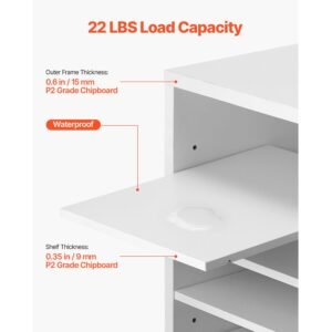 literature organizer 24 compartments office mailbox with adjustable shelves wooden mailbox sorter medium density fiberboard office home classroom storage for files documents papers white 2.jpg