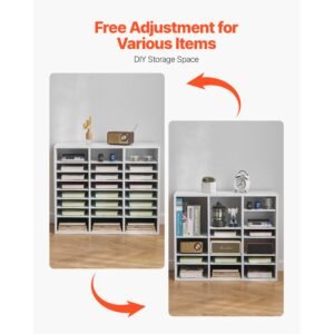 literature organizer 24 compartments office mailbox with adjustable shelves wooden mailbox sorter medium density fiberboard office home classroom storage for files documents papers white 4.jpg