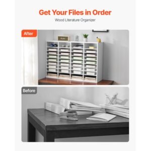 literature organizer 36 compartments office mailbox with adjustable shelves wooden mailbox sorter medium density fiberboard office home classroom storage for files documents papers white 1.jpg