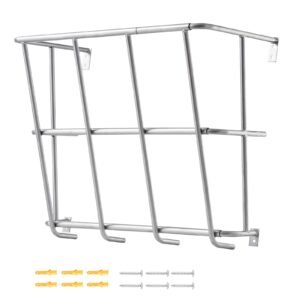 Livestock Hay Feeder, 18.5 Gallons Large Capacity, Heavy-Duty Steel Goat Hay Rack, 24.4" Long Wall Mounted Horse Hay Holder, Multiple Sided Feeding Rack for Sheep Farm Livestock Indoor Outdoor