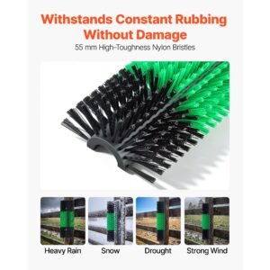 livestock scratching brush 1pc goat scratcher brush post with 4 screws 169 x 75 cow scratcher for back itch relief massage grooming scratch tool for horse cattle sheep pig green black 2.jpg