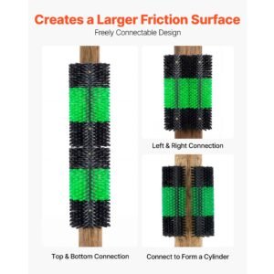 livestock scratching brush 1pc goat scratcher brush post with 4 screws 169 x 75 cow scratcher for back itch relief massage grooming scratch tool for horse cattle sheep pig green black 4.jpg