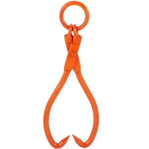 Log Skidding Tongs, 18 inch 2 Claw Log Lifting Tongs, Heavy Duty Steel Lumber Skidding Tongs, 772 lbs/350 kg Loading Capacity, Log Lifting, Handling, Dragging & Carrying Tool