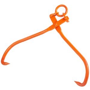 Log Skidding Tongs, 32 inch 2 Claw Log Lifting Tongs, Heavy Duty Steel Lumber Skidding Tongs, 1543 lbs/700 kg Loading Capacity, Log Lifting, Handling, Dragging & Carrying Tool