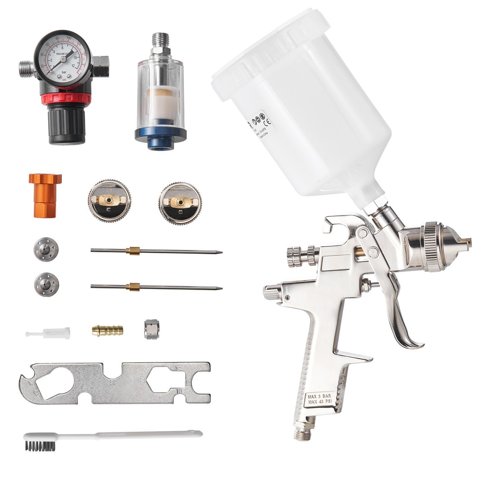 lvlp air spray gun gravity feed paint sprayer gun with 3 nozzles 131417mm 600ml capacity automotive paint sprayer with air regulator for furniture car painting home improvement.jpg
