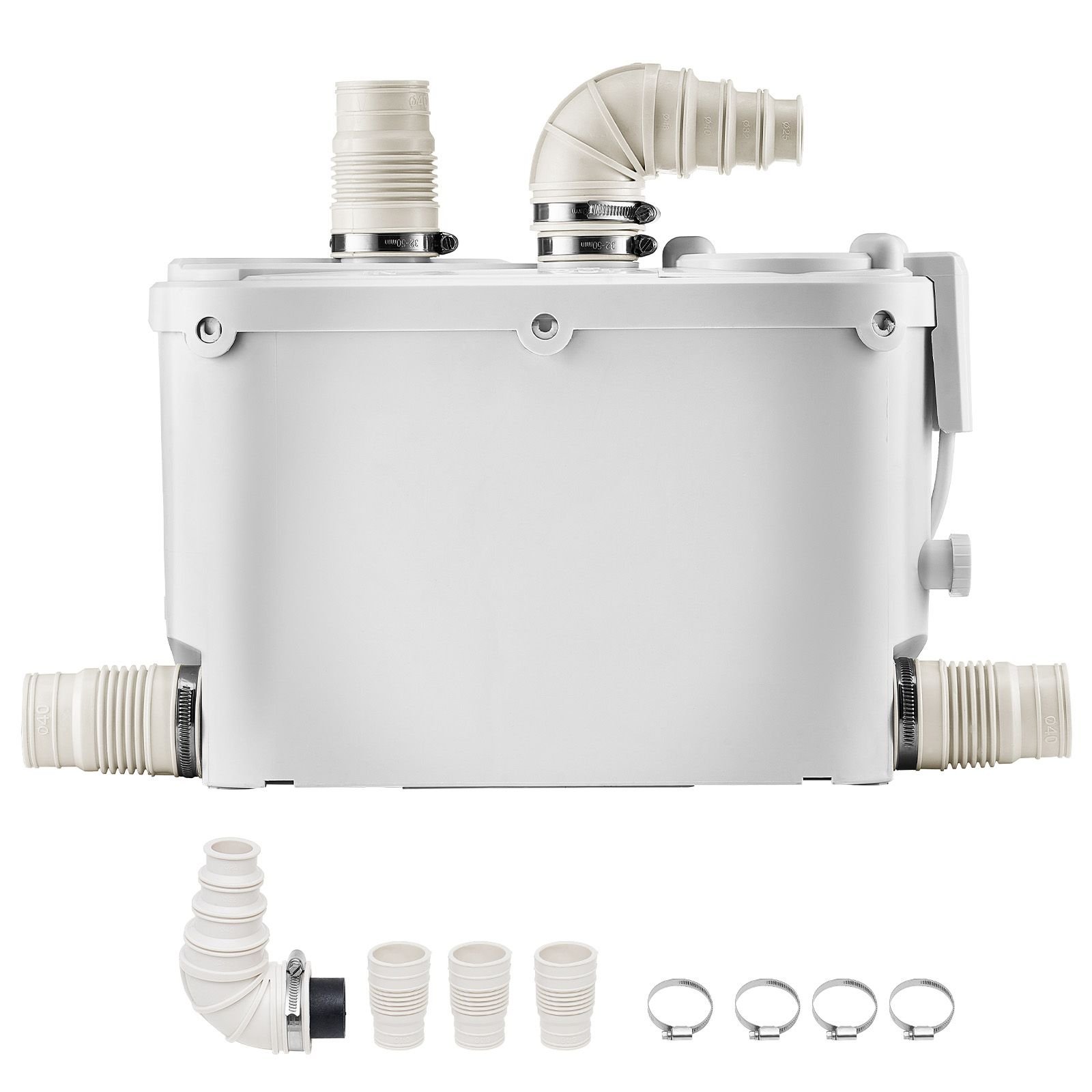 macerator pump 500w 29 gpm flow 26 ft8 m head macerator sewerage toilet pump with 4 water inlets waste water disposal upflush machine for kitchen basement shower sink laundry bathtub.jpg
