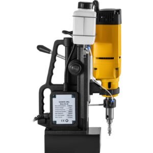 Mag Drill, 0-300 RPM Stepless Speed Electromagnetic Drill Press, 2" Depth 2" Dia Magnetic Core Drill, 2922lbf Boring Tool Drill Press, 1680 Watts Drill Press, Yellow and Black Drill Machine