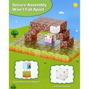 magnetic blocks 150 pcs forest castle set magnetic building cubes for kids stem montessori sensory toys for christmas birthday gift construction stacking toy for 3 years old boys girls 5.jpg
