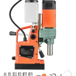 magnetic drill 1450w motor 2 in coring diameter 2922 lbf magnetic force portable electric mag drill press with 6 coring bits variable speed drilling machine for metal surface industrial.jpg