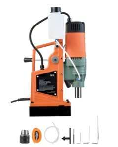 Magnetic Drill, 1550W Motor 2 in Coring Diameter, 2922 lbf Magnetic Force, 0-550 RPM Variable Speed, Portable Electric Mag Drill Press Drilling Machine for Metal Surface, Home Improvement