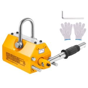 Magnetic Lifter, 880 lbs/400 kg Pulling Capacity, 2.5 Safety Factor, Neodymium & Steel, Lifting Magnet with Release, Permanent Lift Magnets, Heavy Duty Magnet for Hoist, Shop Crane, Block, Board