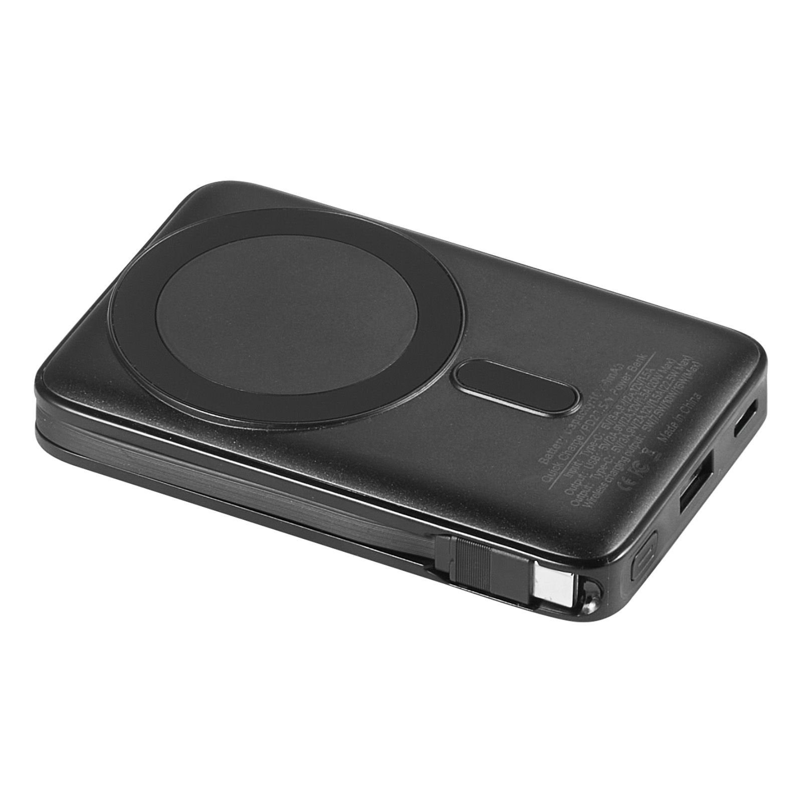 magnetic power bank, 10000 mah battery pack, wireless magsafe compatible portable charger, with smart led display, foldable stand, fast charging for iphone16/15/14/13/12 series, samsung, huawei