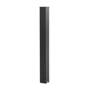 mailbox post 43 x 4 x 4 inches steel in ground mounting mail box stand with powder coating surface heavy duty metal post sleeve kit for outside curbside residential use easy install black.jpg